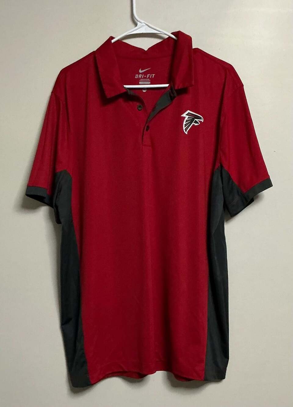 Nike NFL Atlanta Falcons Dri-Fit Short Sleeve Polo Shirt Red XL